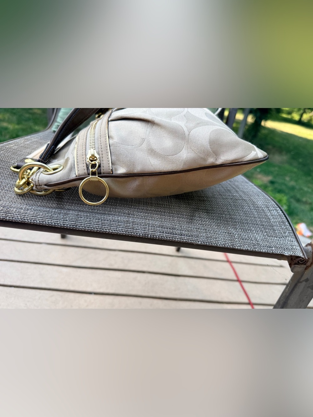 Coach Poppy Signature Sateen Groovy Bag - Picture 7 of 13
